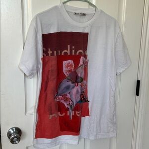Acne Studios White Graphic T-Shirt